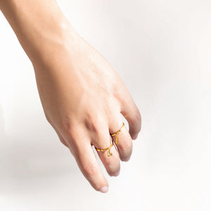 Mending Heart Charm Ring - Gold